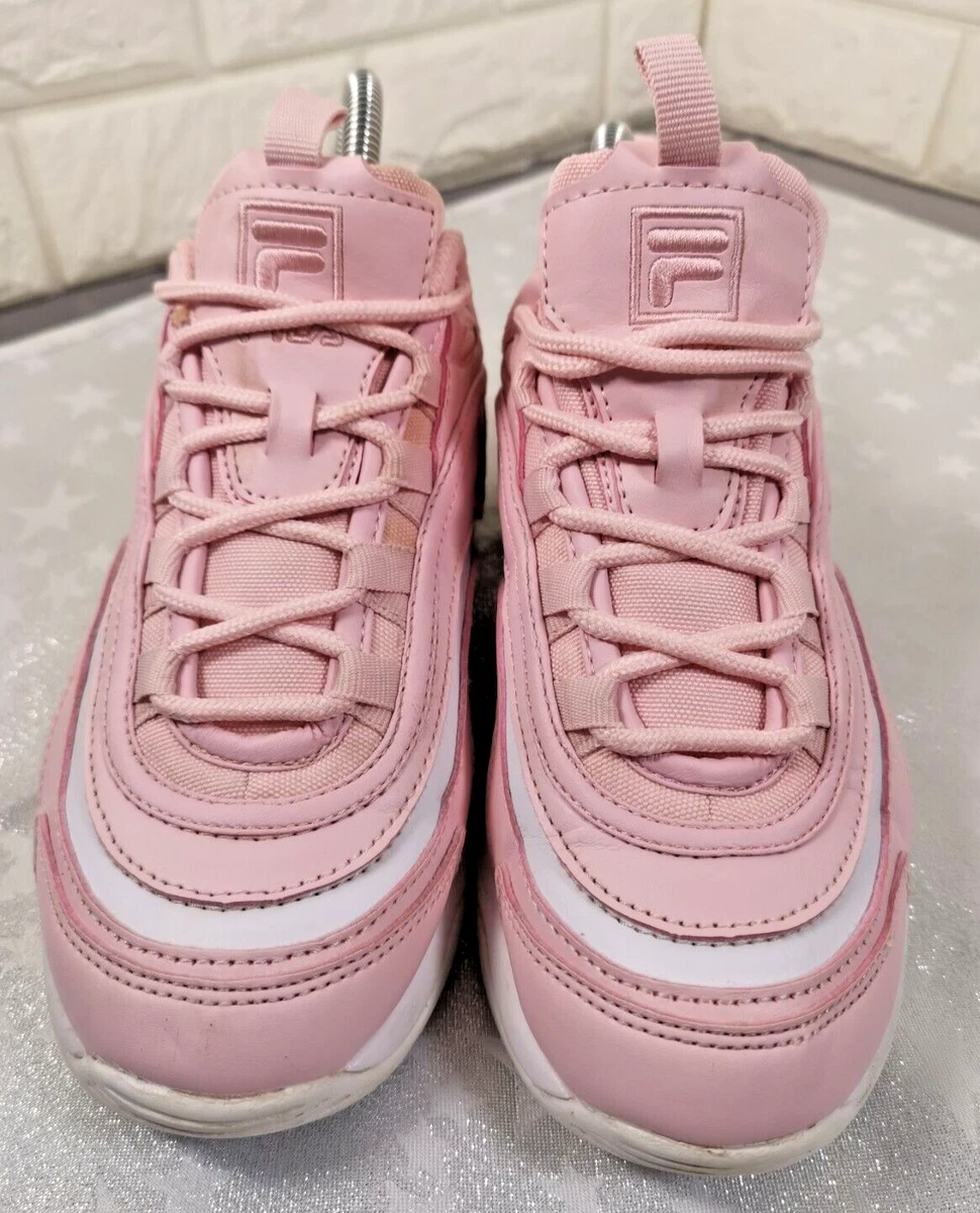 Fila ray trainers white 2024 heavenly pink purple