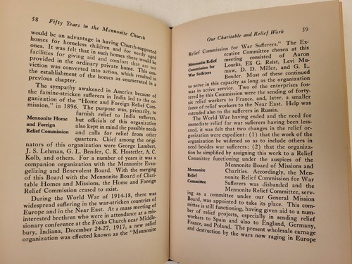 Fifty Years in the Mennonite Church 1890-1940 - 1941 D. Kauffman HCDJ History - Picture 6 of 7