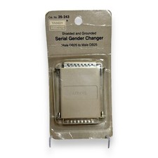 New Tandy Radio Shack 26-243 Serial Gender Changer Male DB25 to Male DB25 b-22