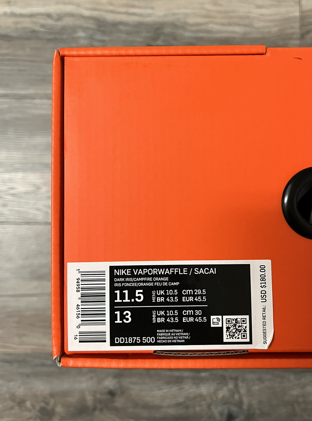 SACAI X NIKE Taglia 11 5 Nike VaporWaffle x Sacai iris scuro nuovissima DD1875 500