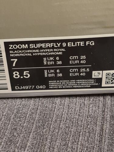 Nike Air Zoom Superfly 9 Elite FG Football Boots UK Size 6 EUR 39 Rrp £255 - Picture 11 of 11