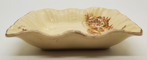 Antique Sunshine J&G Meakin SCALLOPED SQUARE SWEET BOWL~ Vintage FARMHOUSE 4.5" - Picture 3 of 14