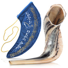 Sacred Ram Horn Shofar Set by HalleluYAH  Handcrafted in Israel