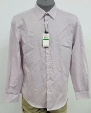 Perry Ellis Dressy Essentials Red Dobby Texture L/S Men's Shirt L NWT $69.50 