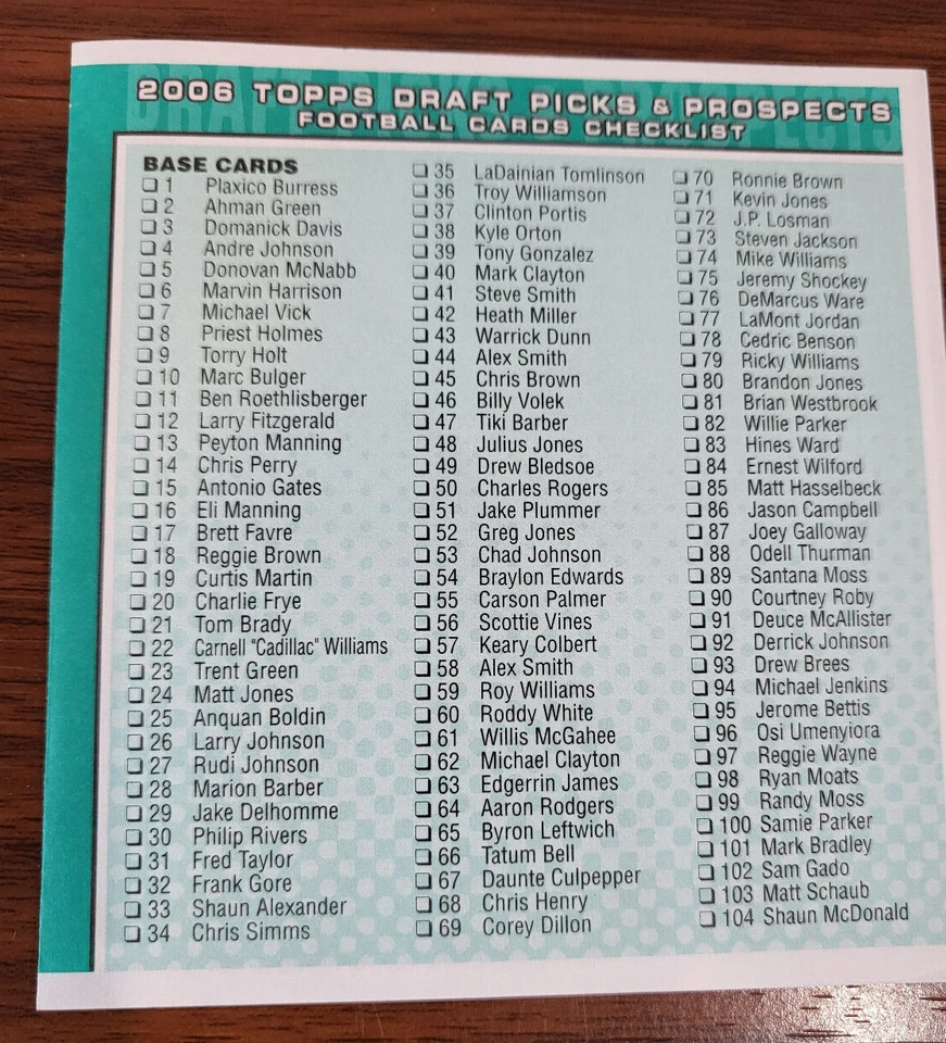 2006 Topps Draft Picks & Prospects Football 5 Card Pack - See checklist in pics - Image 3 of 4