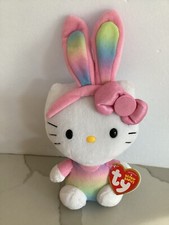 Ty/Sanrio HELLO KITTY Easter Rabbit Beanie Baby - 9” NEW