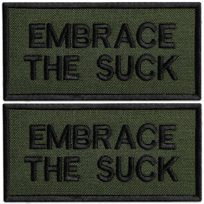 2 Pcs Embrace The Suck Patch Set, Embroidered Hook and Loop Patches | eBay