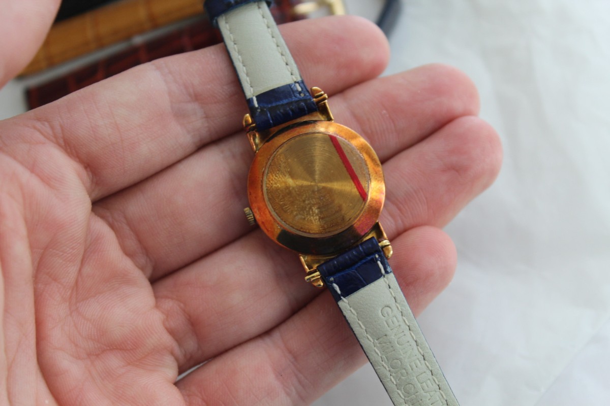Vicence -14K Solid Gold Watch w/ Diamonds and 