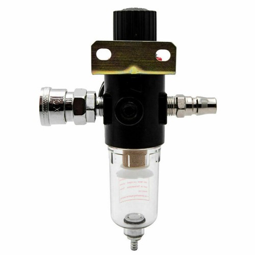 Air Line Filter Separator 1/4'' BSP & Regulator Compressor Gauge Water Trap Oil - Picture 5 of 12