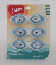 Speedo Kids' 3pk Swim Goggles - Blue/Clear, Ages 3-8 - NEW