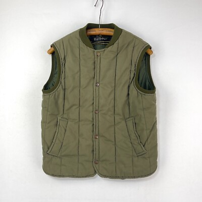 Barbour Trekker Gilet Mens Small Green Quilted Vintage Country Hunting Vest  UK