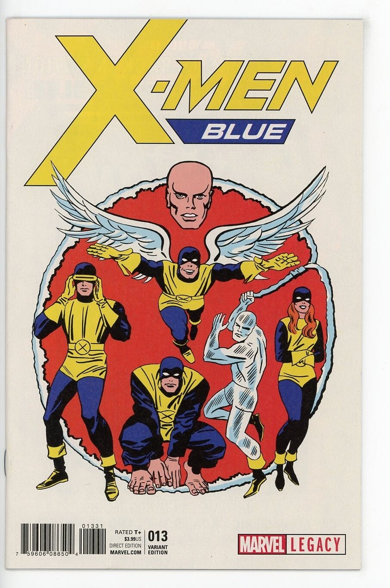 X-MEN BLUE #13 NEAR MINT 2017 JACK KIRBY 1965 T-SHIRT VARIANT 1:50