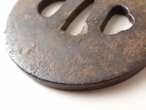 YI544 TSUBA Samurai Sword guard Japanese Katana Blade Geijyutu antique Art - Picture 8 of 12