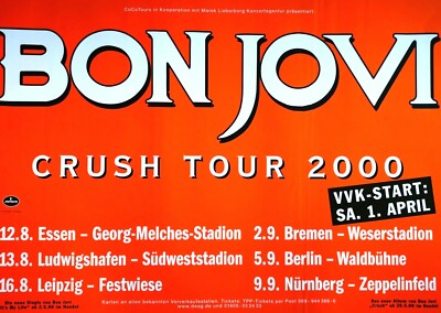 BON JOVI  2000 TOUR - orig. Concert Poster - Konzert Plakat - DIN A1 xx -YY