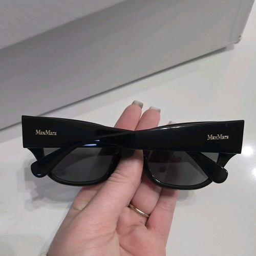 Max Mara Sunglasses MM0041 FRANCOISE 01A Black Mirror Woman new - Picture 5 of 12