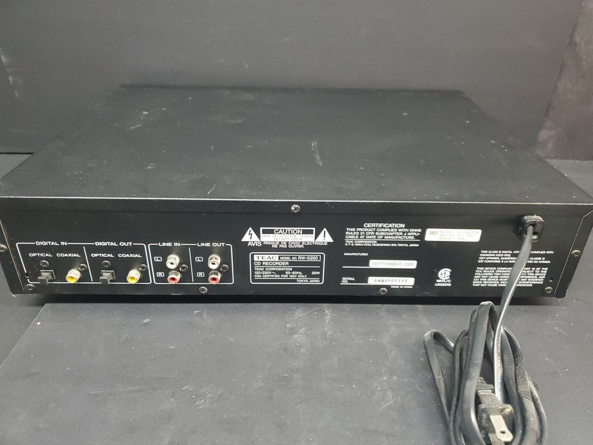 TEAC RW-D250 Double Deck CD player/Recorder Double Speed