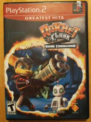 Ratchet & Clank: Going Commando (Sony PlayStation 2, 2003) COMPLETE Red Label