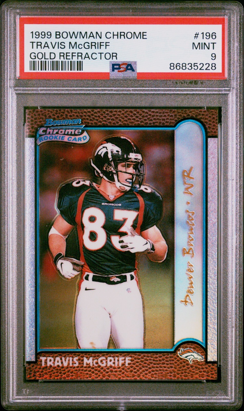 Travis McGriff Bowman Chrome #196 Gold Refractor