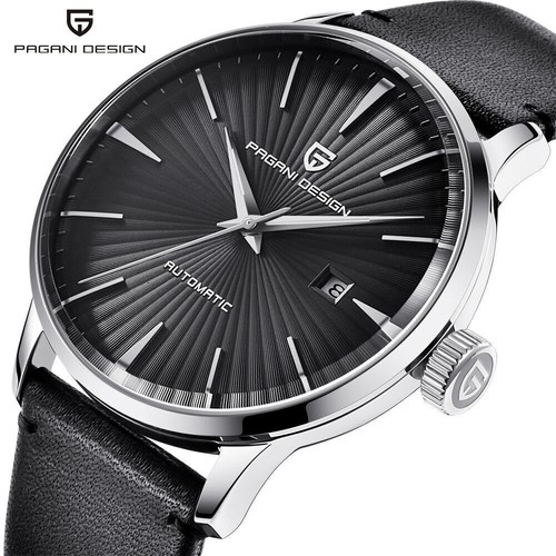 PAGANI DESIGN Hombre Militar Automático Reloj de Viento Automático Banda de Cuero Reloj Hombre - Imagen 4 de 17