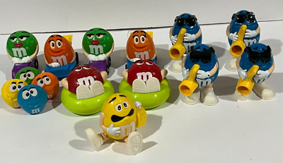#ad #ad Lot of 12 Mamp;M Collectibles. Yellow Mamp;M Plastic and Mamp;M Burger King toys $19.95