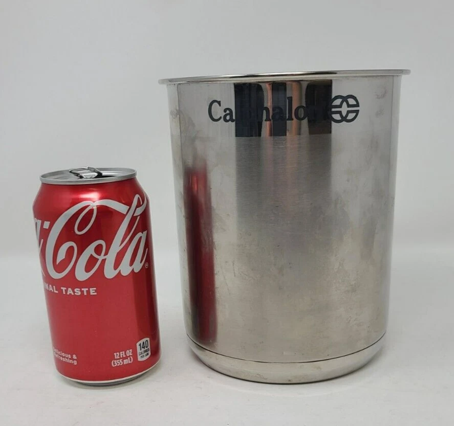 "Cubo de hielo enfriador de vino de metal Calphalon 6,75 x 5,75"" usado" Foto 4 de 4