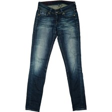 Tommy Hilfiger W27 L30 Jeans Trousers Blue Ladies Stretch Low R. Slim Leg Skinny