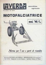 Motofalciatrice Laverda MFS  Manuale di uso e manut. e catalogo ricambi
