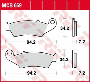 2 X TRW Lucas Bremsbeläge vorn MCB593SV Honda RS250R ab Bj.1991 2 X TRW Lucas Bremsbeläge vorn MCB593SV Honda RS250R ab Bj.1991