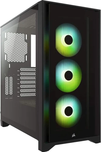 CORSAIR iCUE 4000X RGB Tempered Glass Mid-Tower ATX PC Case  CC-9011204-WW BLACK