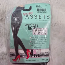 Love Your Assets Sara Blakely SPANX Brown Hi Waist tights Size 2  NEW