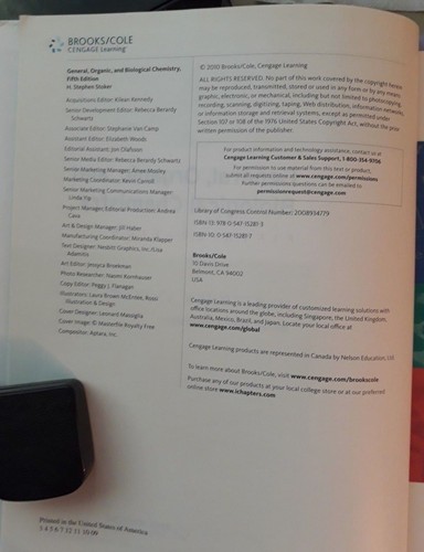 General, Organic,and Biological Chemistry by H.Stephen Stoker ISBN:9780547152813 - Picture 2 of 4