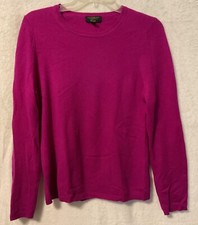 Charter Club Luxury Women's Fuchsia 100 Cashmere Crewneck Sweater Size Medium