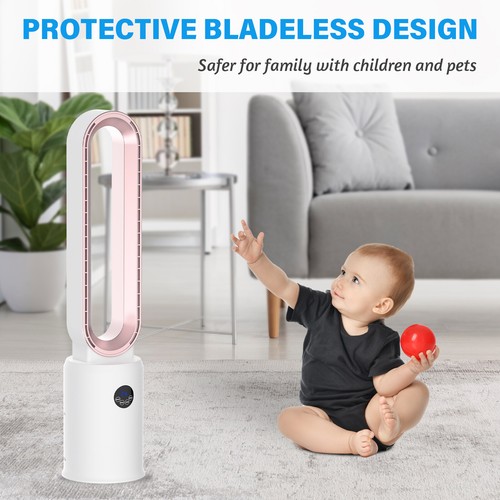 Electric Portable Bladeless Tower Fan Oscillating DC Motor 24 Speeds LED Display - Picture 29 of 58