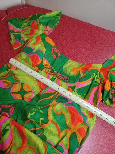 Vintage Mid-Century MOD 1960er Sirena California Maxikleid hawaiianisch psychedelisch M/L - Bild 12 von 23