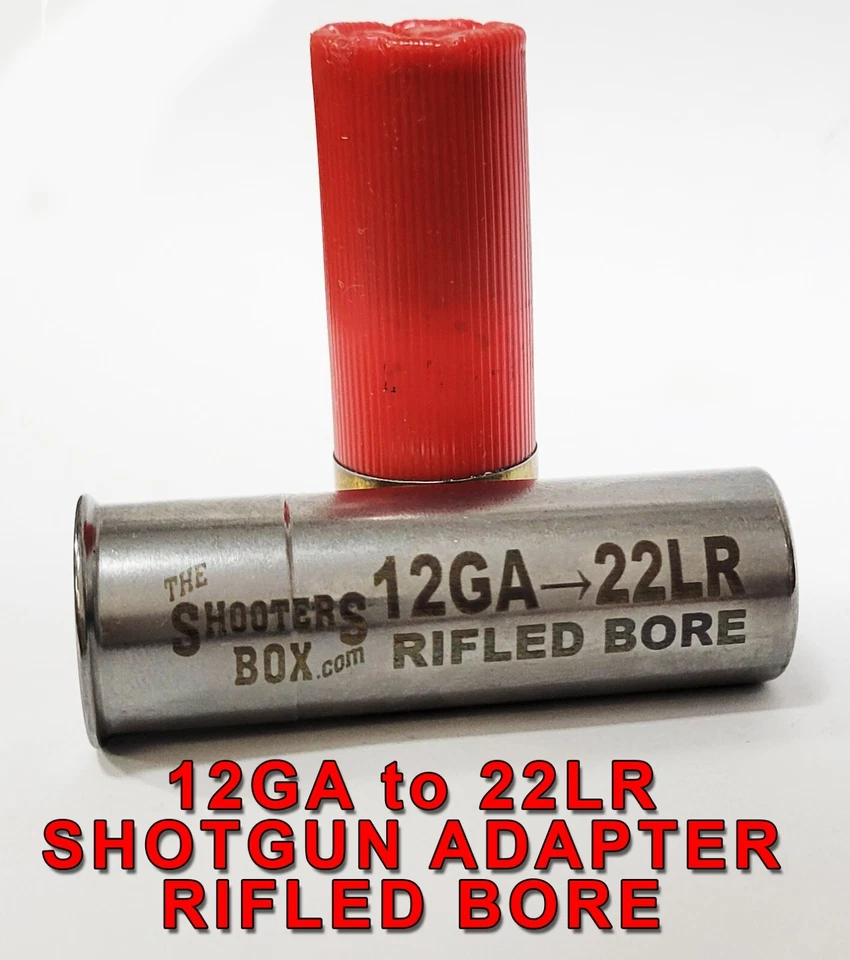 12GA auf 22LR/22 kurze Gewehrbohrung Flintenadapter - Edelstahl - KOSTENLOSER VERSAND!