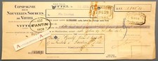 ● Compagnie nouvelles sources VITTEL bill of exchange 1936 tax Genty Pantin