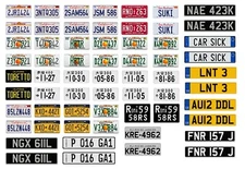 1/18 scale model movie car Fast and Furious license plates tags 1:18