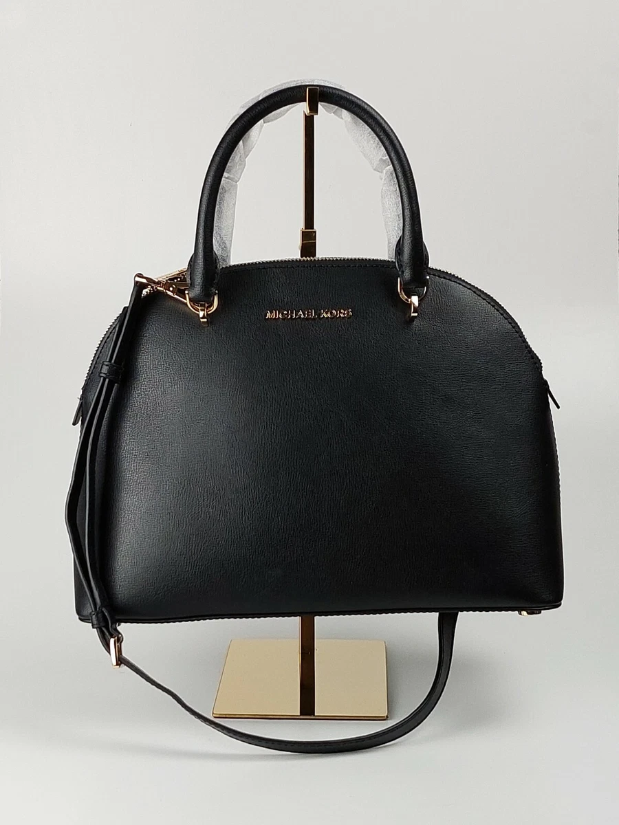 Lg dome top satchel leather