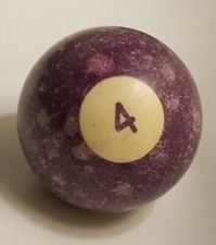 Vintage Bakelite Solid 4 Ball Billiard Pool Replacement 2 1/4" Standard Size