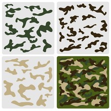 PRESSINART 3PCS Big Camo Stencil Set for Spray Drawing 12 x 12 Inch Camouflage