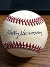 BILLY HERMAN SIGNED AUTOGRAPHED ONL BASEBALL!  Cubs, Dodgers!  HOF!
