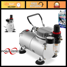 1/5 HP Airbrush Compressor with Regulator, Gauge, Water Trap - Quiet Portable Pu