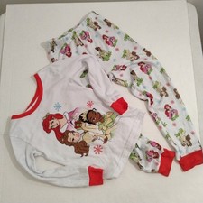 Disney Princess Pajama Set Girls Size 8 Ariel Belle Tiana Holiday PJ Set