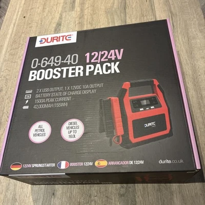 DURITE 0-649-40 HEAVY DUTY LI-POLYMER BOOSTER PACK 42000mAh 12/24V  - Image 1 of 4