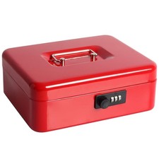 Cash Box with Money Tray, Parrency Large Money Box with Combination Lock, 9.8...