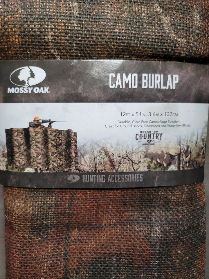 Mossy Oak Camo Burlap 12ft x 54in Ground Blinds Treestands Waterfowl Blinds - Image 4 of 4