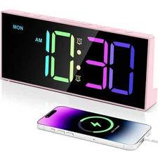 Digital Alarm Clocks,Large Big Numbers Cute clocks for Bedrooms,college dormi...