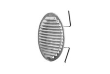 Griglia tonda aerazione alluminio con molle e rete Ø185 mm Tecnosystemi 1116040