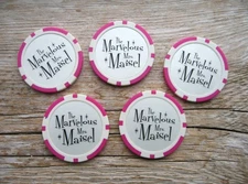 Lot of 5 Marvelous Mrs. Maisel Poker Chips Logo TV Series Las Vegas