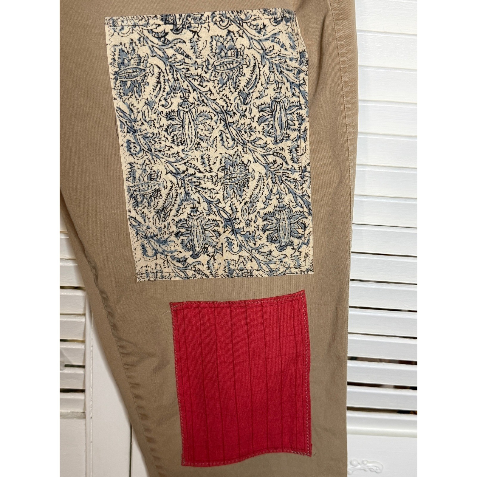 Abercrombie Custom Patchwork Rustin Athletic Slim… - image 4